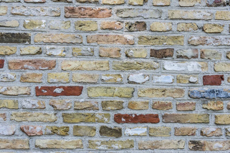 Old wall of brickstone in different colours of a house in Bourtange. Old wall of brickstone in different colours of a house in Bourtange.