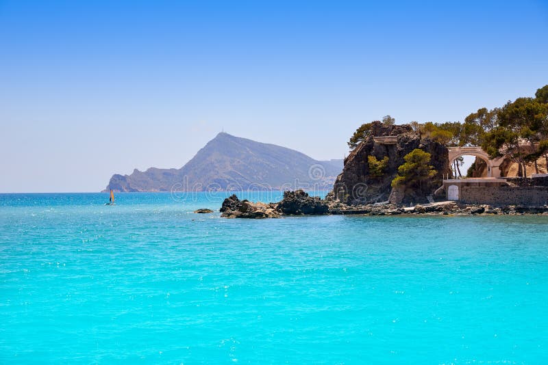 AlteaStrand in Alicante Playa De L Olla Stockfoto Bild von küstenvorland, küstenlinie 130393926