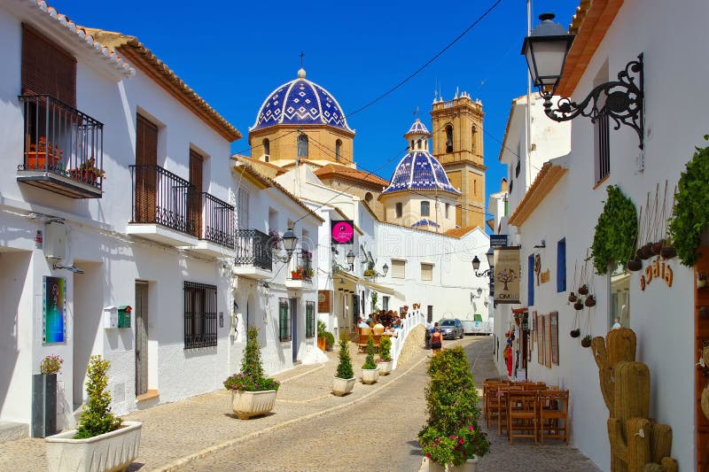 Altea Su Costa Blanca, Spagna Fotografia Stock Immagine di cattedrale