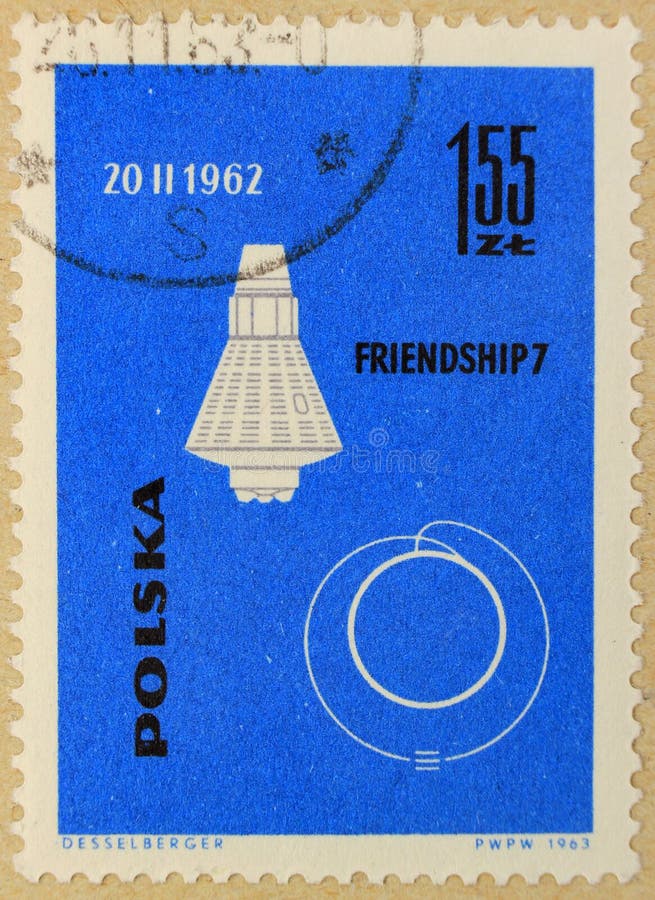 Alter Beitragsstempel von Polen, eingeweiht Raumforschung und ersten Satelliten lizenzfreie stockfotos Alter Beitragsstempel von Polen, eingeweiht Raumforschung und ersten Satelliten lizenzfreie stockfotos
