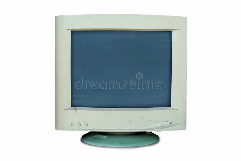 Alter Monitorcomputer, das defekt verwendet sind oder nicht, oder veraltetes lokalisiert auf weißem Hintergrund stockfotografie Alter Monitorcomputer, das defekt verwendet sind oder nicht, oder veraltetes lokalisiert auf weißem Hintergrund stockfotografie