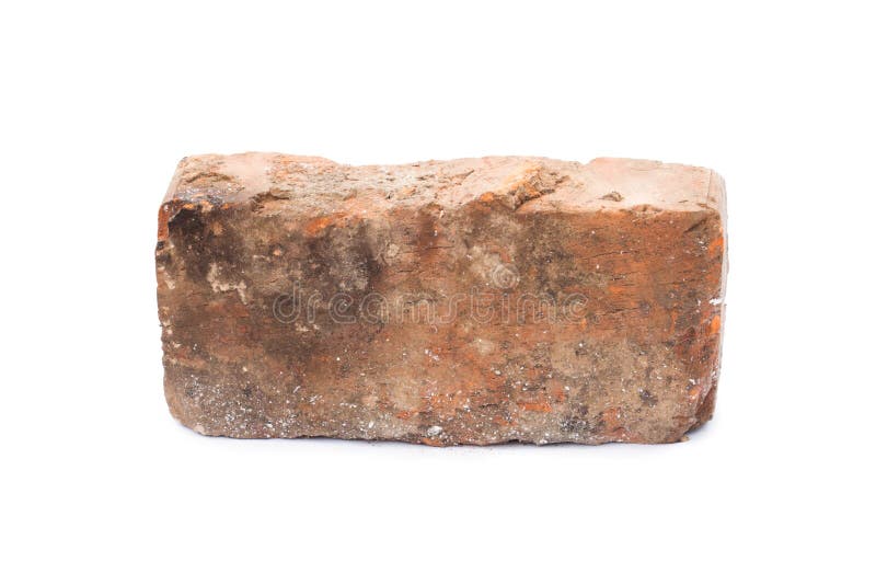 Alter Roter Backstein Lokalisiert Stockfoto - Bild von lokalisiert