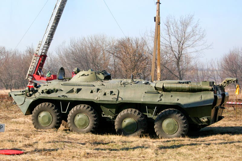 Alter sowjetischer gepanzerter Truppentransporter stockfoto Alter sowjetischer gepanzerter Truppentransporter stockfoto