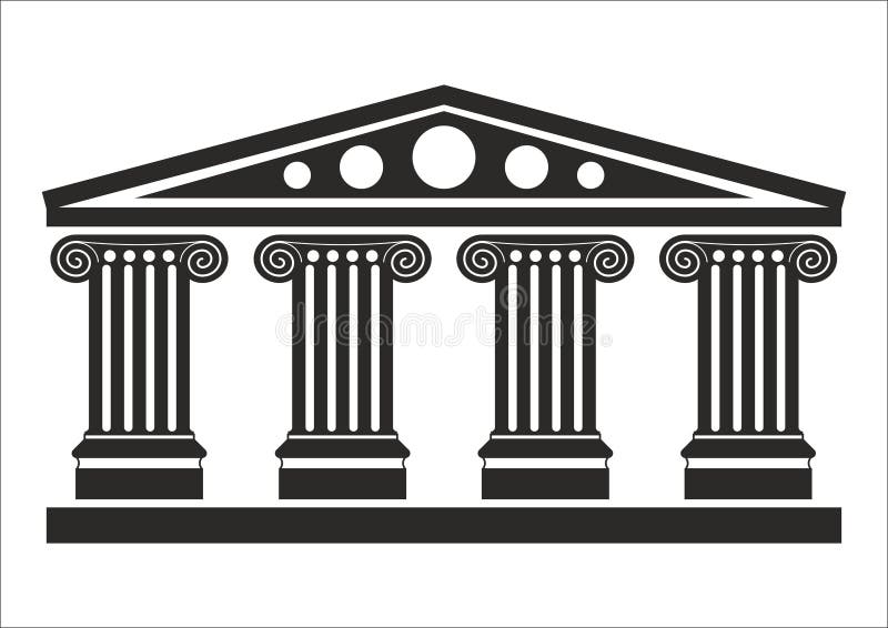 Alter Tempel lizenzfreie abbildung
