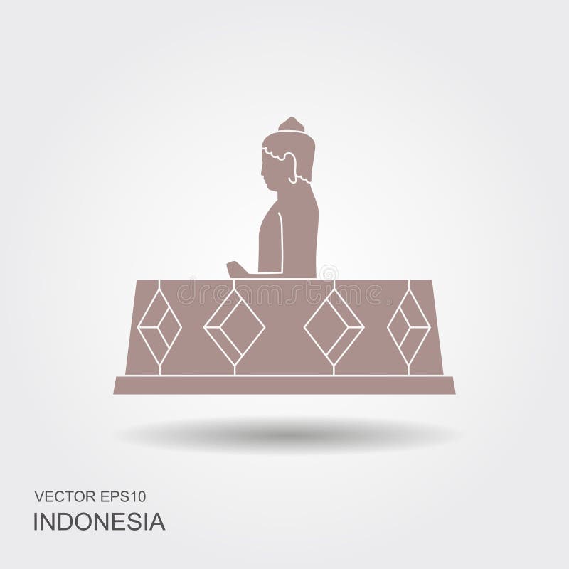 Alter Tempel Indonesier Borobudur lizenzfreie abbildung