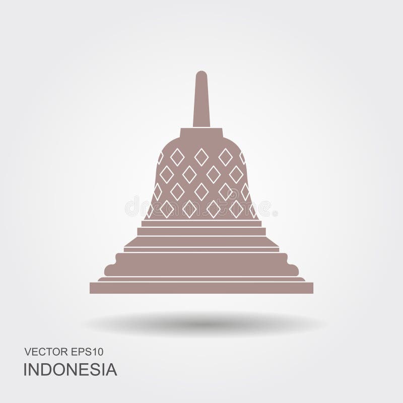 Alter Tempel Indonesier Borobudur lizenzfreie abbildung