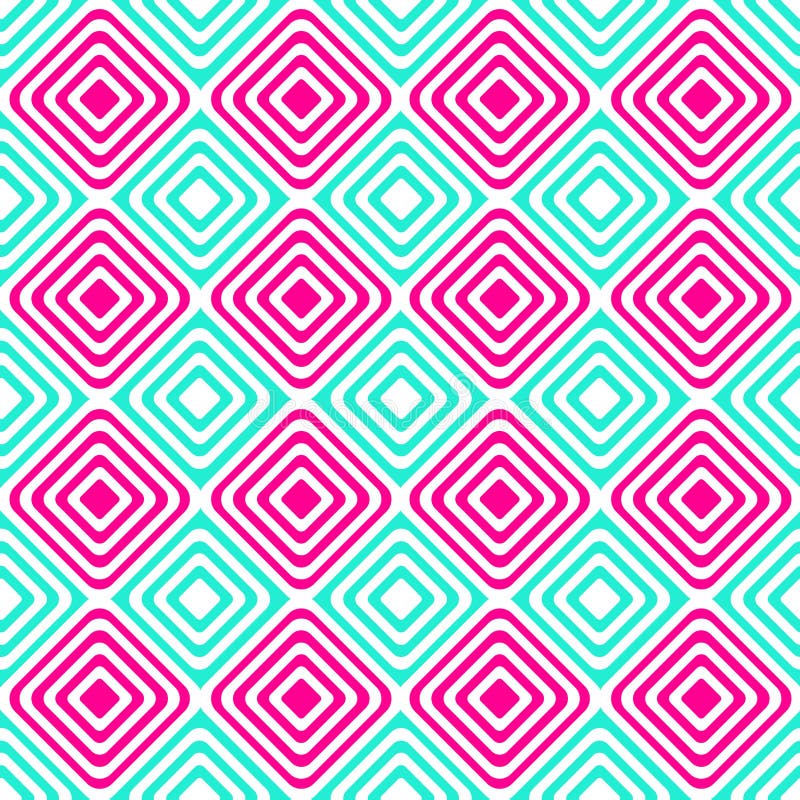 Squares Diamonds Seamless Backgound Pattern Stock Illustration