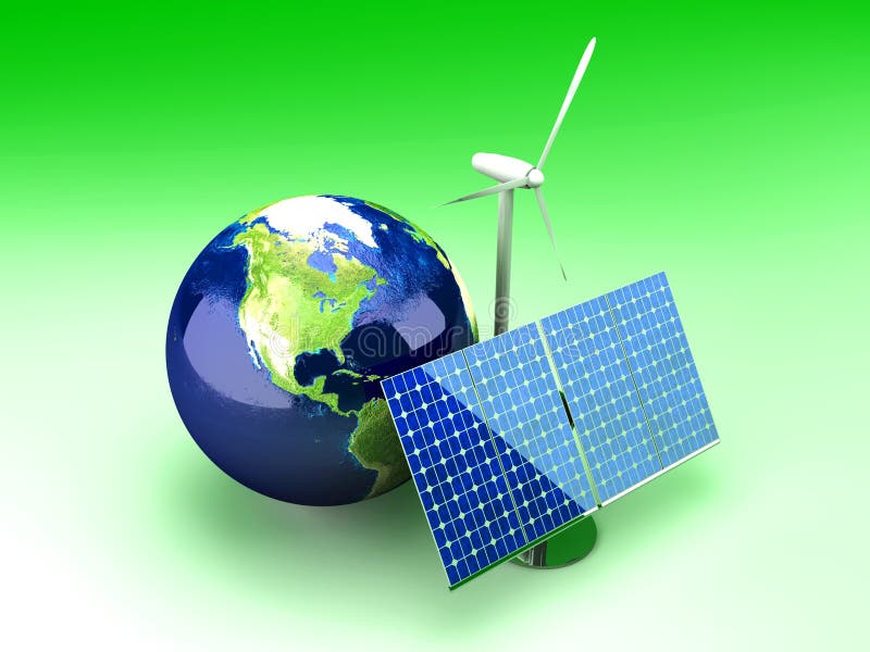 Alternative Energie - USA vektor abbildung Alternative Energie - USA vektor abbildung