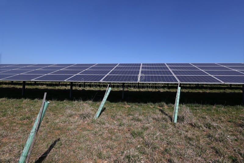 Alternative Energy. Construction of a Solar Power Plant. Stock Image