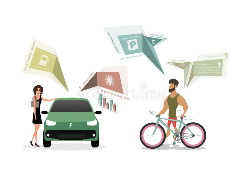 Alternative fuel ecological, renewable energy sources vector illustration