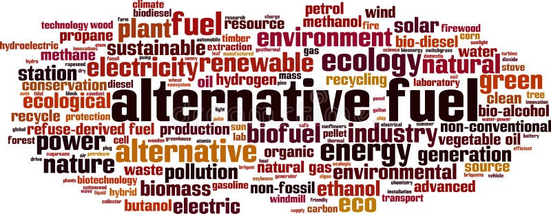 Alternative fuel word cloud vector illustration
