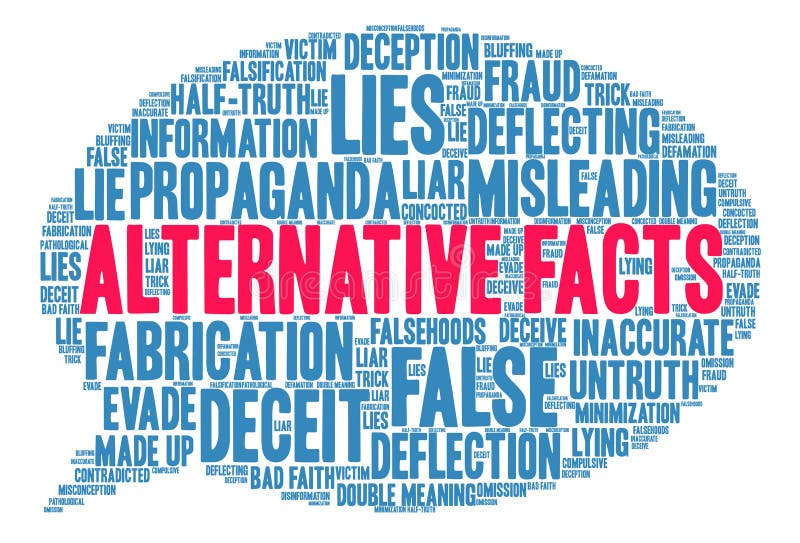 Alternative Facts word cloud on a white background. Alternative Facts word cloud on a white background.