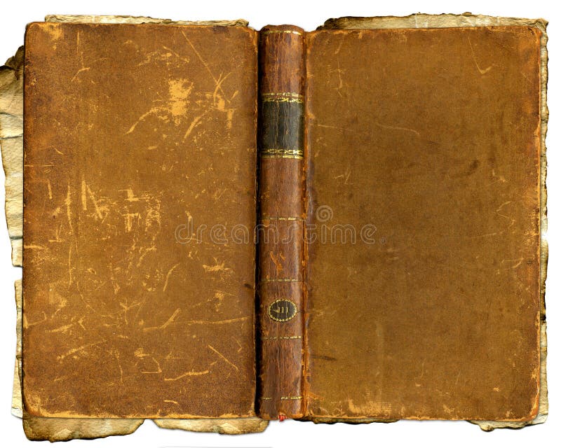 Altes braunes zerschlagenes Buch lizenzfreie stockfotos Altes braunes zerschlagenes Buch lizenzfreie stockfotos