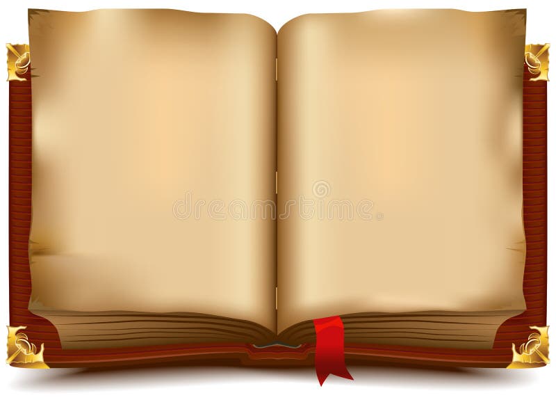 Altes geöffnetes Buch stock abbildung Altes geöffnetes Buch stock abbildung