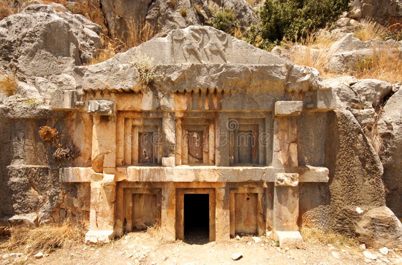 Ancient plundered the tomb of Myra in Turkey. Ancient plundered the tomb of Myra in Turkey