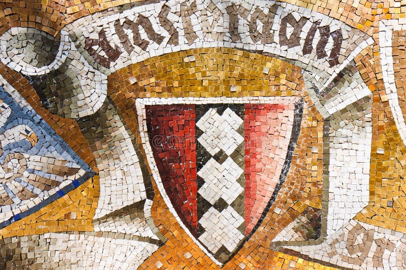 Altes Mosaik-Wappen von Amsterdam