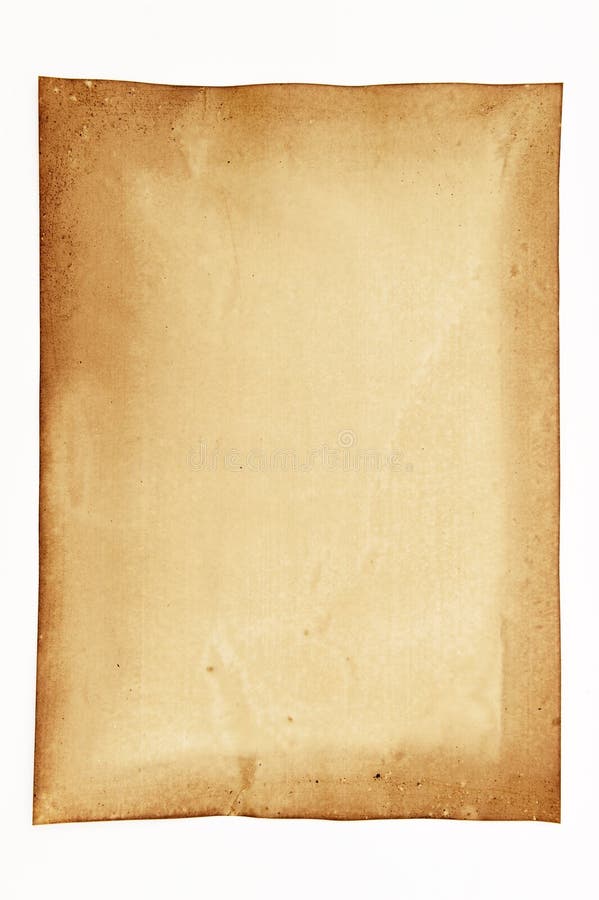 Altes Papier Getrennt Auf Weissem Hintergrund Stockbild Bild Von Getrennt Papier 52862553