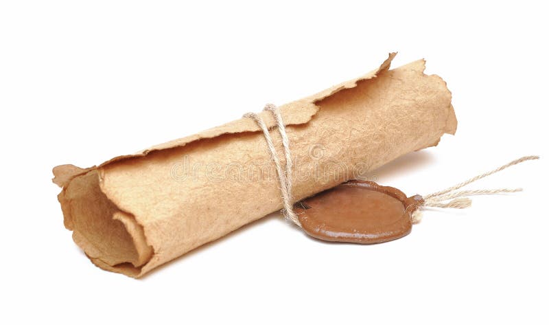 Altes Papier mit einer Wachsdichtung stockbild Altes Papier mit einer Wachsdichtung stockbild