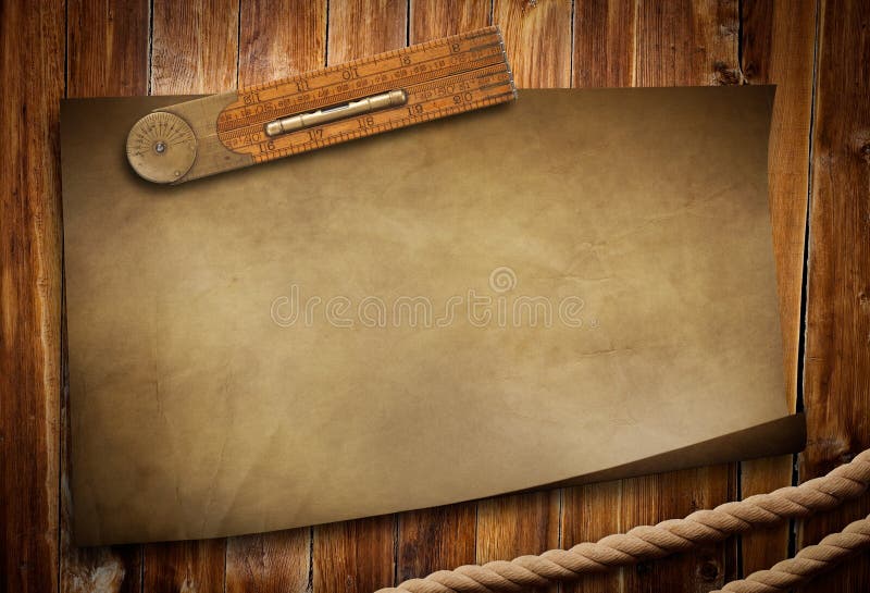 Altes Papiertabellierprogramm und Seil auf hölzerner Tabelle stockfotos Altes Papiertabellierprogramm und Seil auf hölzerner Tabelle stockfotos