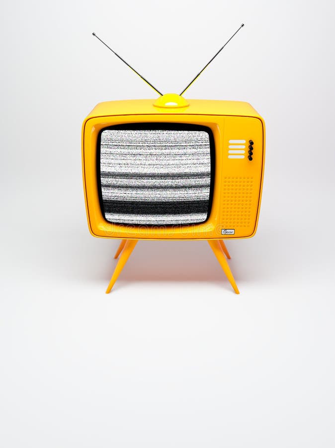 Altmodischer Fernseher Stock Abbildung Illustration Von Informationen 15133890