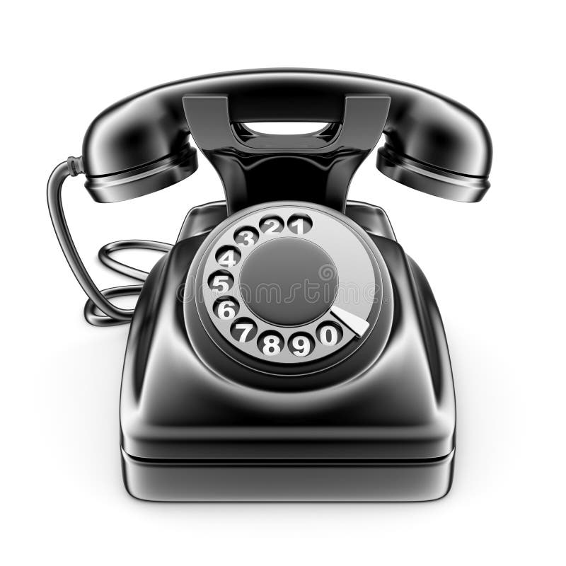 Altmodisches Telefon Stock Abbildung. Illustration Von Benennen - 85594055