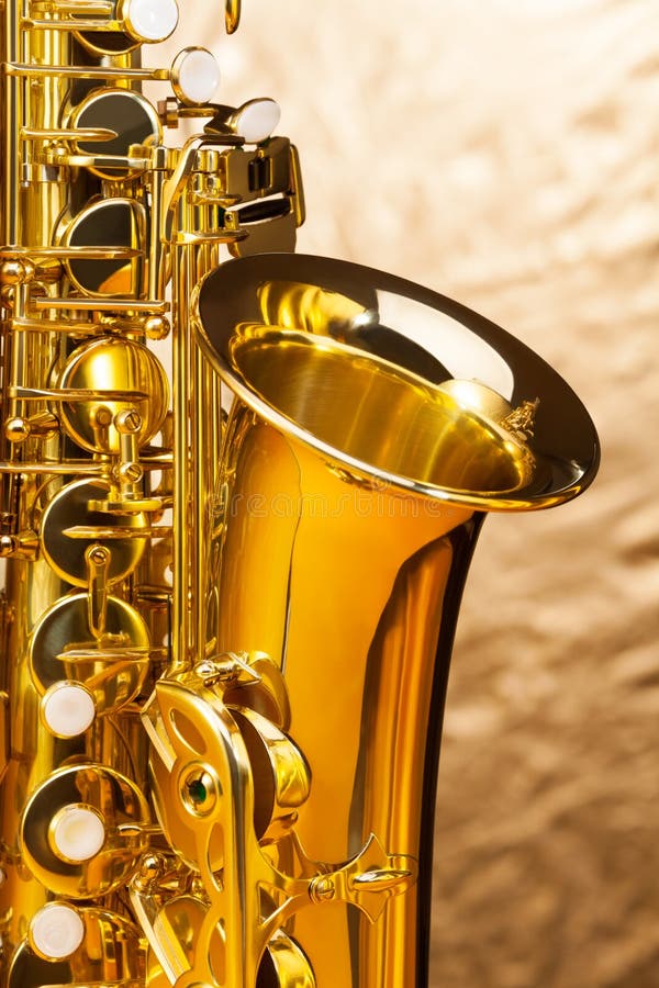 Saxophone keys closeup stock photo. Image of brass, keys 22041968