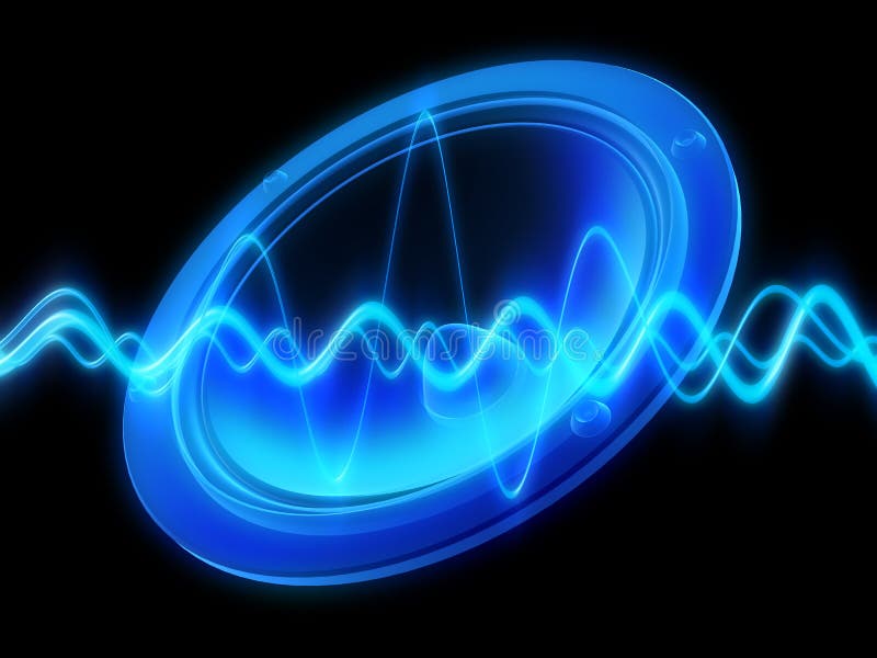 Altoparlante, audiowave illustrazione vettoriale Altoparlante, audiowave illustrazione vettoriale