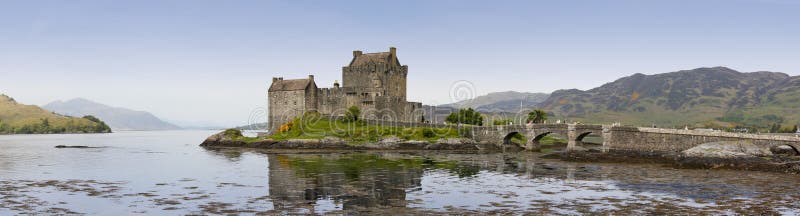 Altopiani donan del castello di Eilean della Scozia