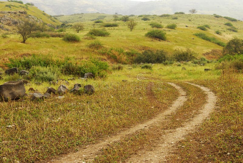 The Golan heights in Israel. The Golan heights in Israel