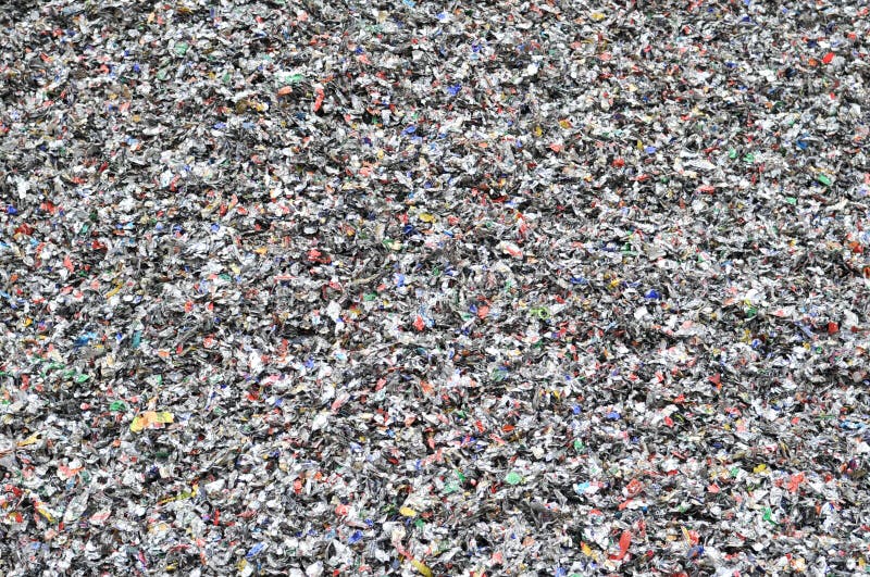 Aluminium scrap in a scrap heap. Aluminium scrap in a scrap heap