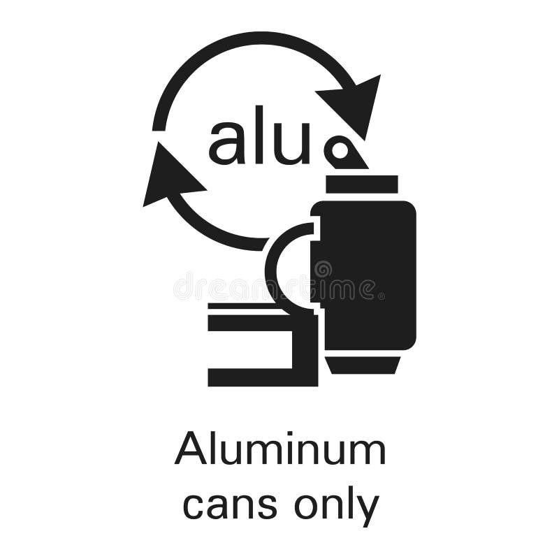 Aluminium cans only icon. Simple illustration of aluminium cans only vector icon for web design isolated on white background. Aluminium cans only icon. Simple illustration of aluminium cans only vector icon for web design isolated on white background