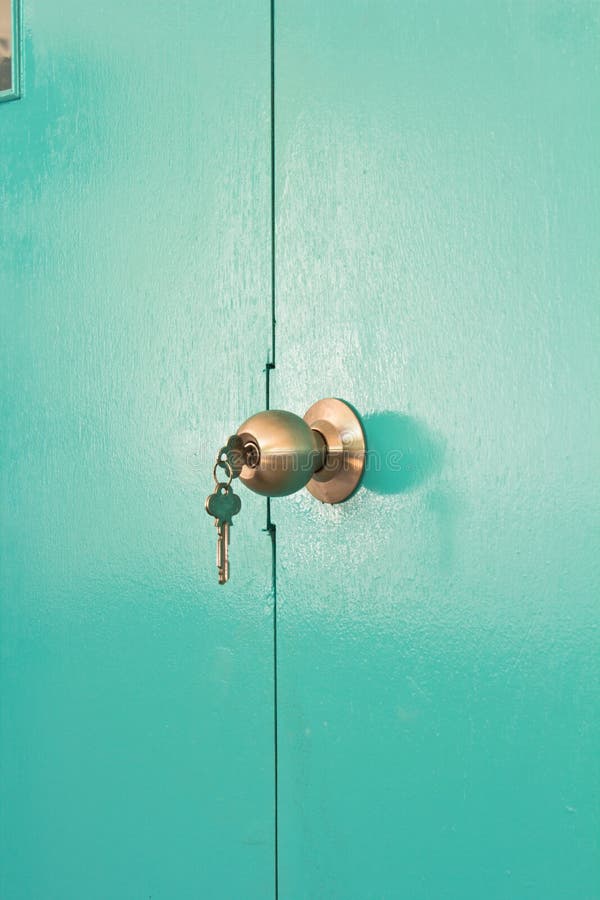 Aluminium door knob stock photo. Image of lock, front 34669504