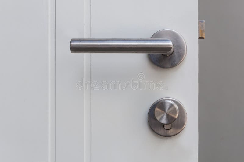 Aluminium door knob stock photo. Image of hole, knock 46783204