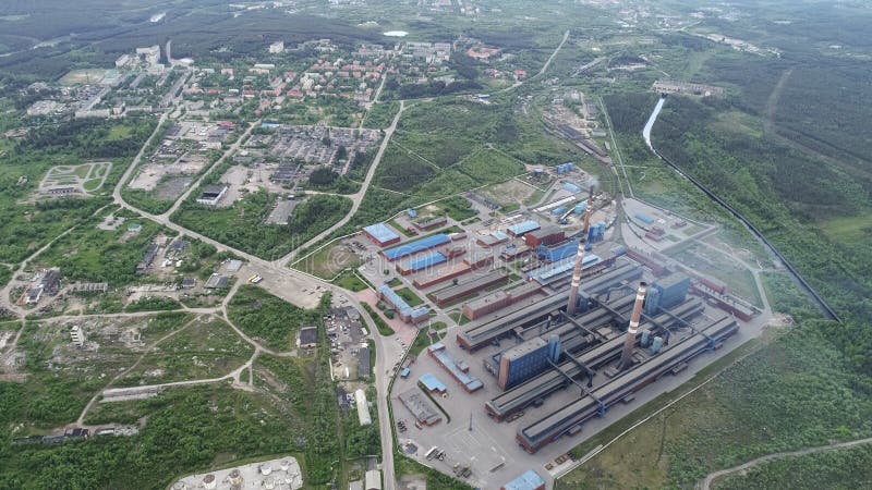 Aluminium Metallurgische Installatie royalty-vrije stock foto's