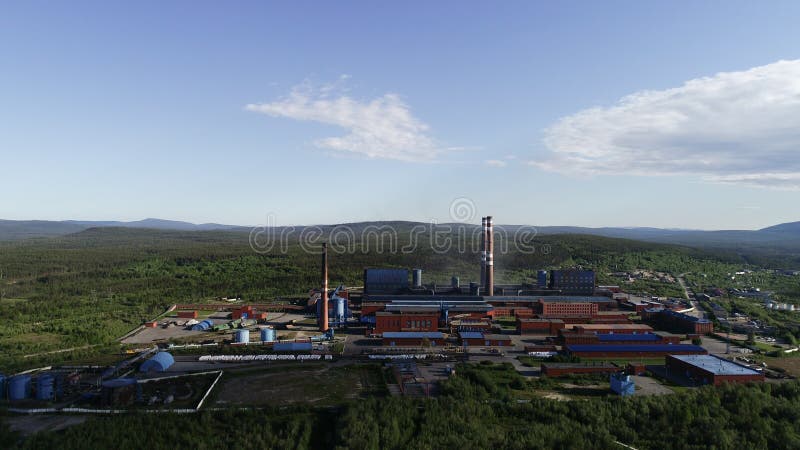 Aluminium Metallurgische Installatie royalty-vrije stock fotografie