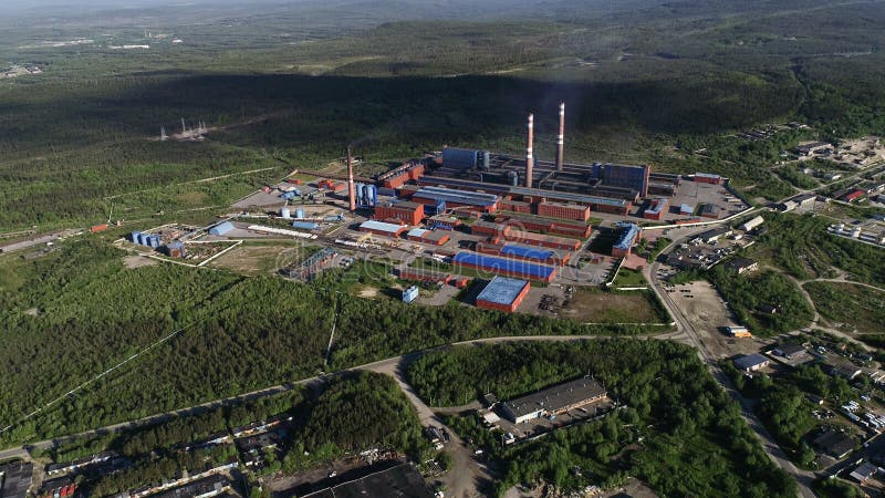 Aluminium Metallurgische Installatie royalty-vrije stock fotografie