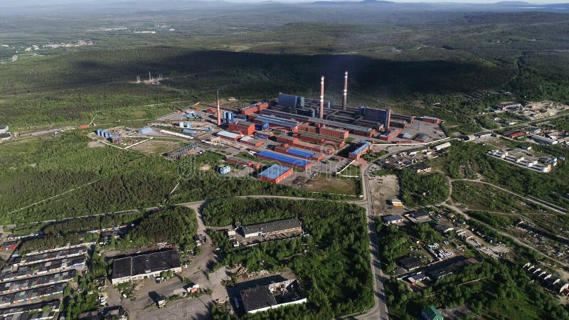 Aluminium Metallurgische Installatie stock fotografie