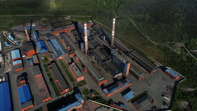 Aluminium Metallurgische Installatie stock fotografie