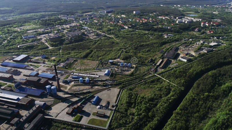 Aluminium Metallurgische Installatie stock foto's