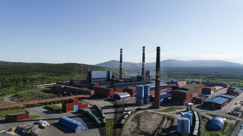 Aluminium Metallurgische Installatie stock afbeelding