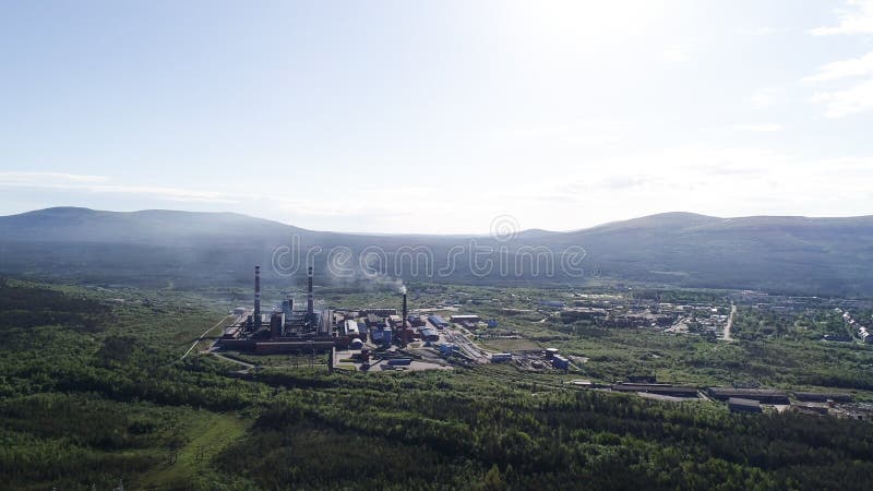 Aluminium Metallurgische Installatie royalty-vrije stock foto's