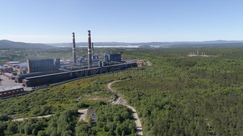 Aluminium Metallurgische Installatie stock afbeelding