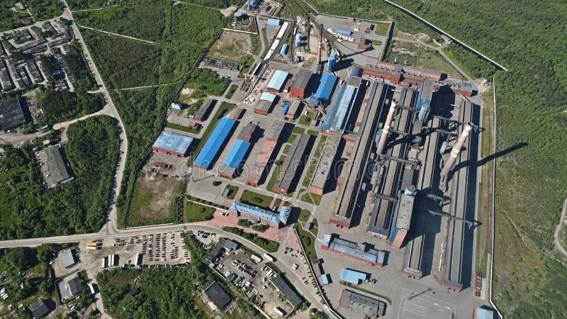 Aluminium Metallurgische Installatie royalty-vrije stock afbeeldingen