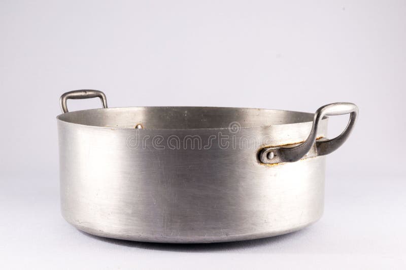 Aluminium Pot stock photo. Image of background, empty 195304636