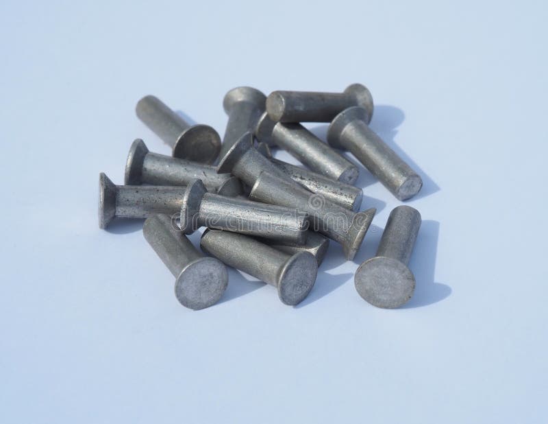 Aluminium Rivets of Various Sizes and Diameters Stock Image Image of
