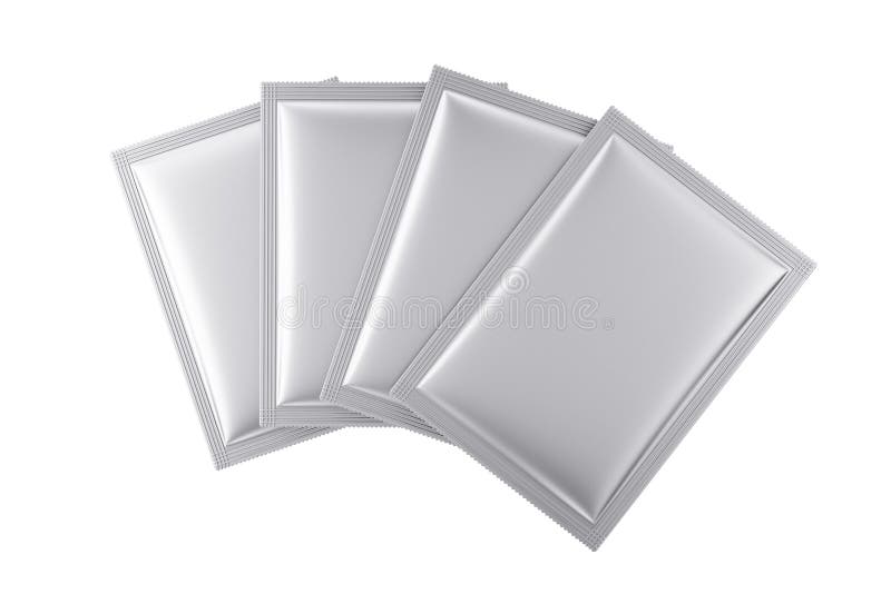 Download Aluminum Blank Bag Packages Mockup. 3d Rendering Stock ...