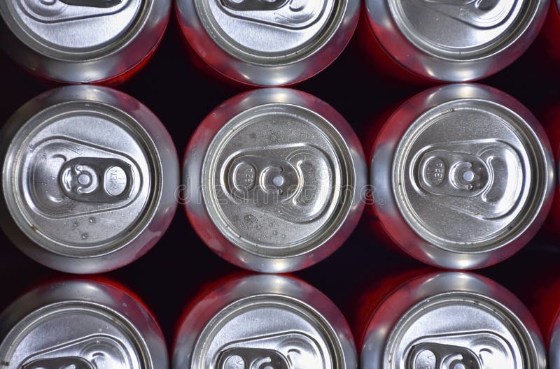 Aluminum Cans Top View, Many Beer Aluminum Cans Stock Photo Image of