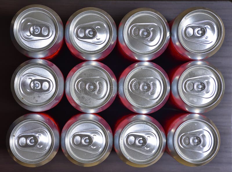 Aluminum Cans Top View, Many Beer Aluminum Cans Stock Image Image of