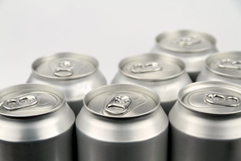 Aluminum Drink Cans and One Blue Can Stock Photo Image of numberstangled, carbonated 35755030