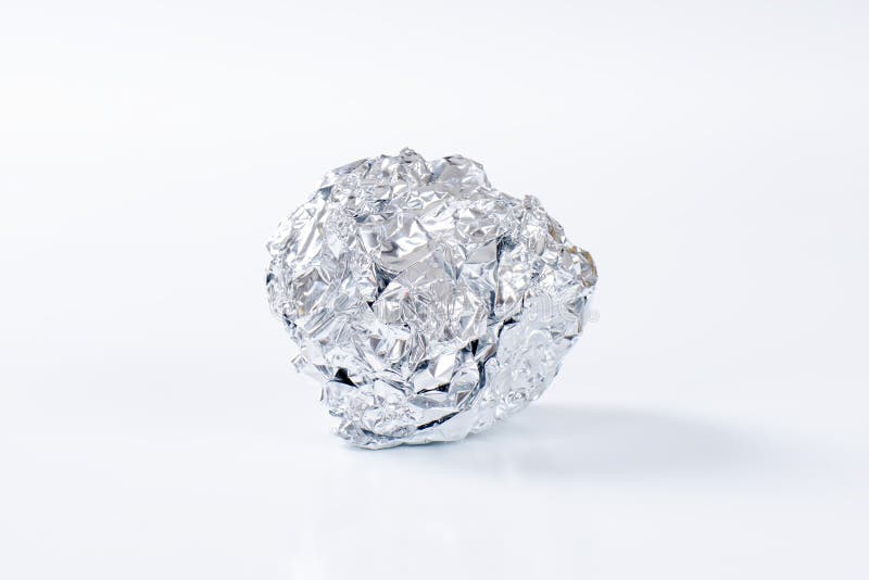 Tinfoil Ball stock image. Image of matte, closeup, reflect 18630405